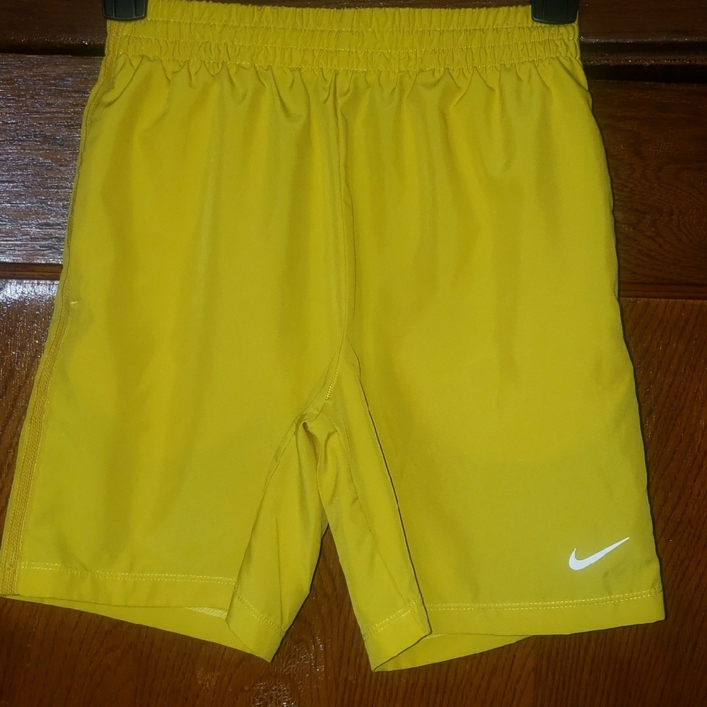 Kids Nike Yellow Athletic Shorts